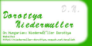 dorottya niedermuller business card